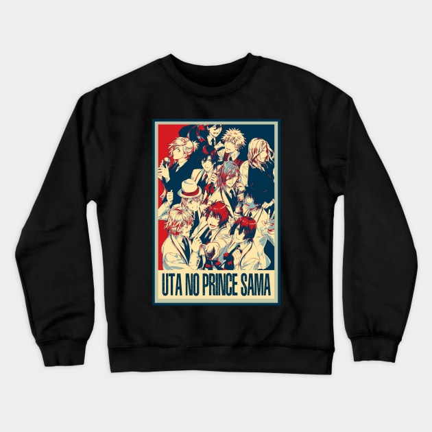 Quartet Night Fever UtaPri Legends Crewneck Sweatshirt by Merle Huisman